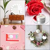BELLE VOUS 50x Small Circle Mirror Tiles for Walls Mini Glass Mosaic DIY Crafts view 6