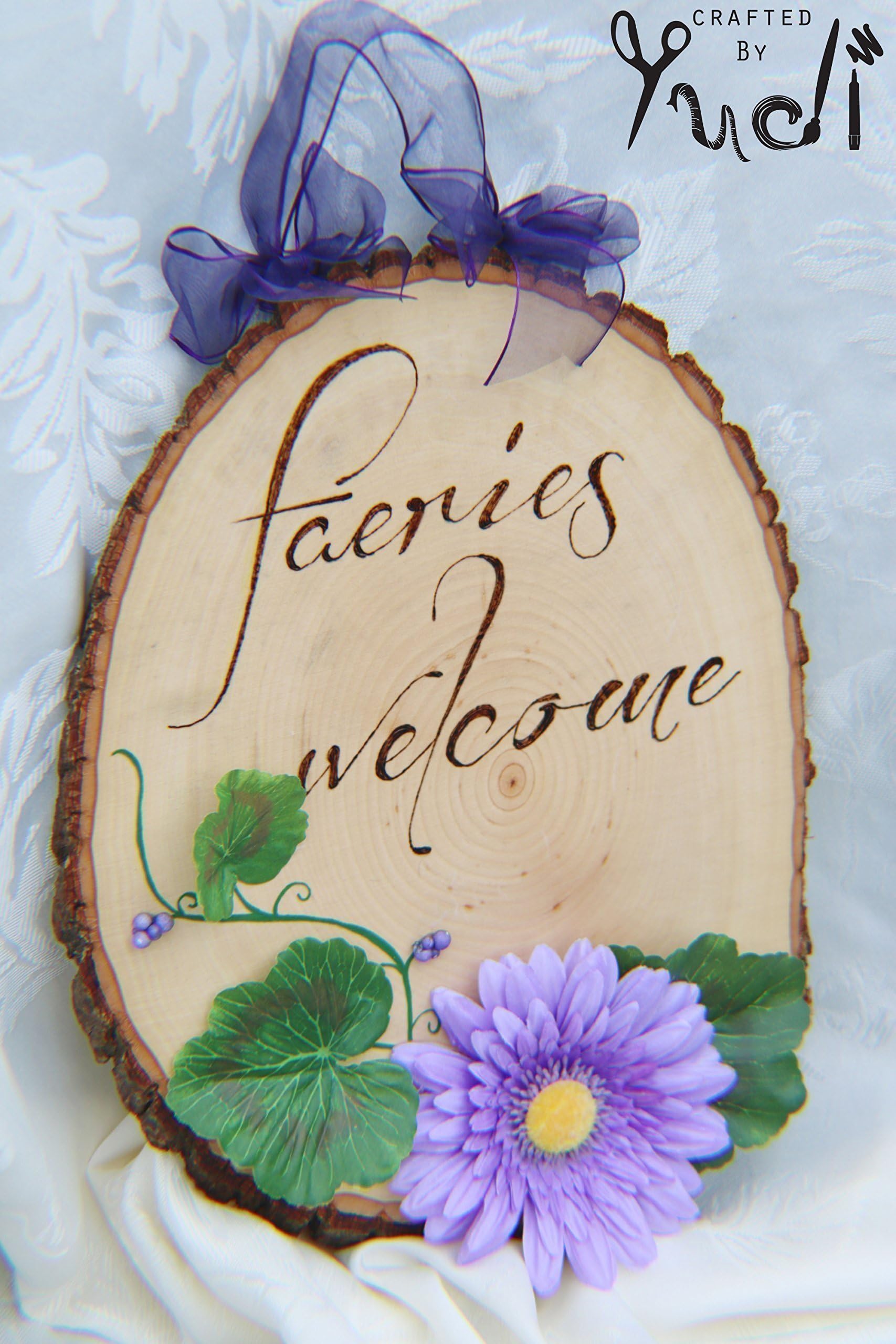 Fairies Welcome Wooden Door Sign for a fairy themed party