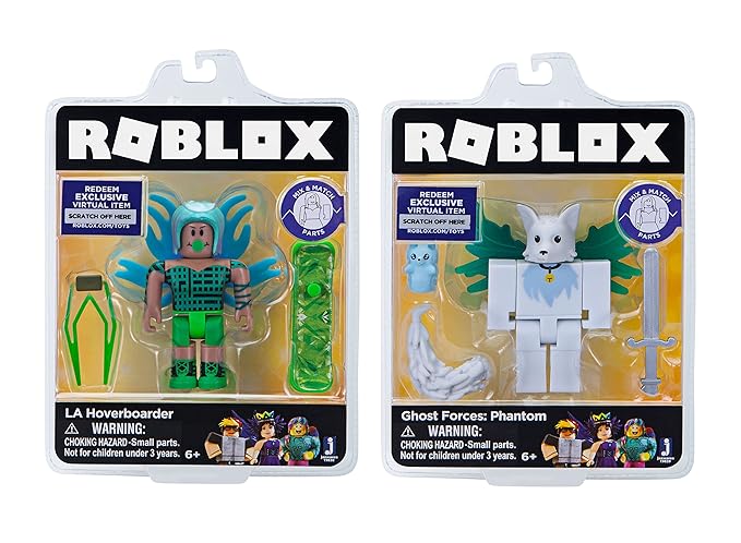 Amazon Com Roblox Celebrity Figure 2 Pack La Hoverboarder And - amazon com roblox celebrity figure 2 pack la hoverboarder and ghost forces phantom toys games