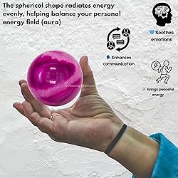 Amazing Gemstone Pink Onyx Crystal Ball with Stand