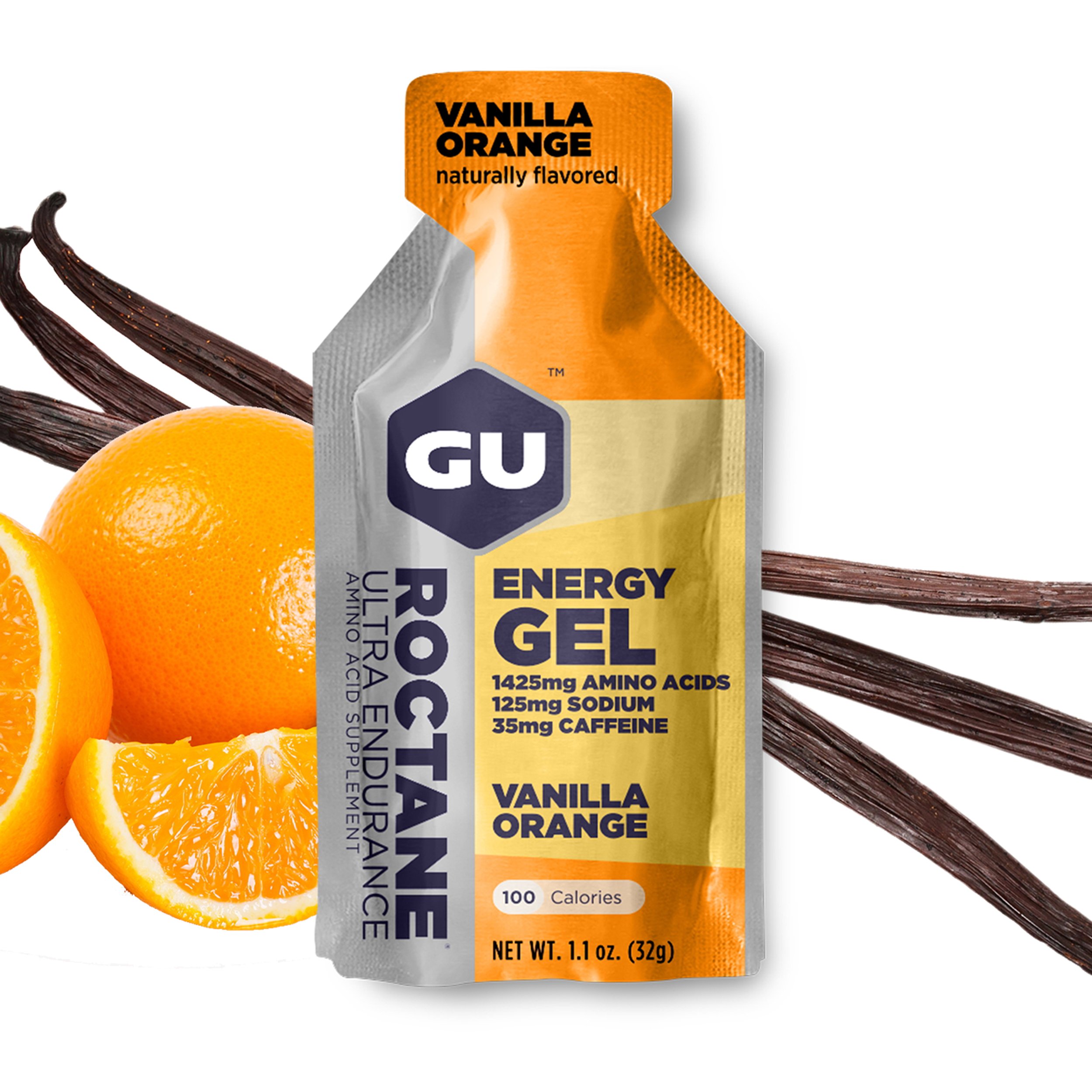 GU Energy Roctane Ultra Endurance Energy Gel, Vanilla Orange, 24Count