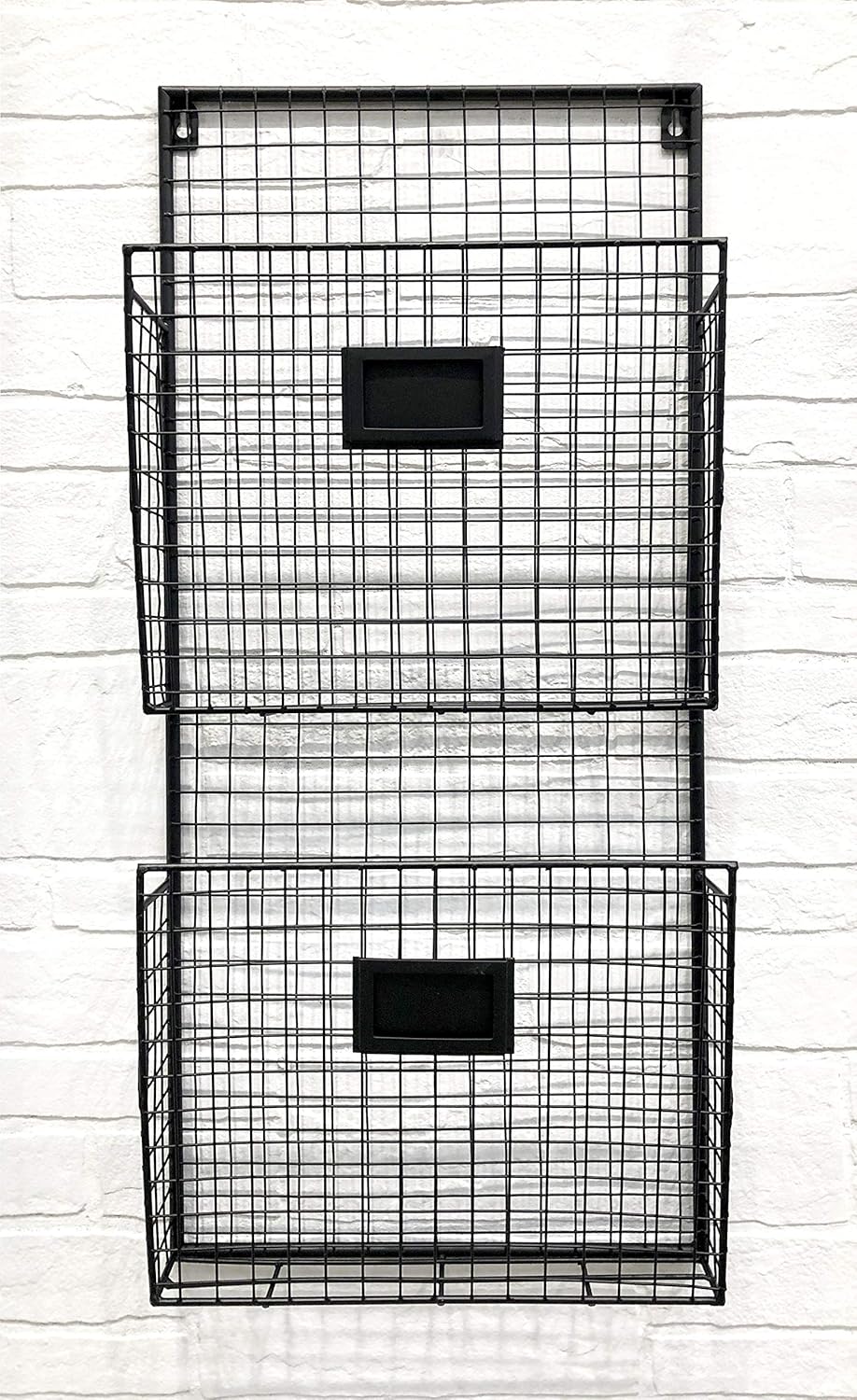 Black Metal Wall Double File Holder by designstyles Amazon.co.uk