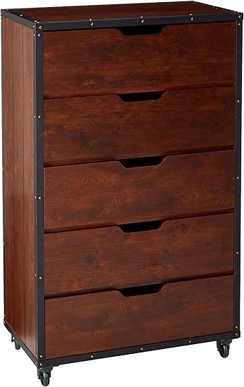 Amazon Com 24 7 Shop At Home Becky Storage Chest Vintage Walnut