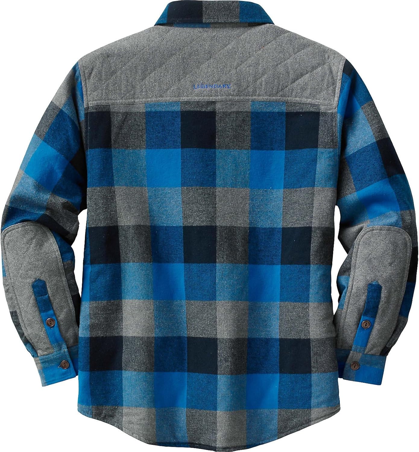 Legendary Whitetails Men's Woodsman Heavyweight Quilted Flannel Shirt Jacket: Clothing