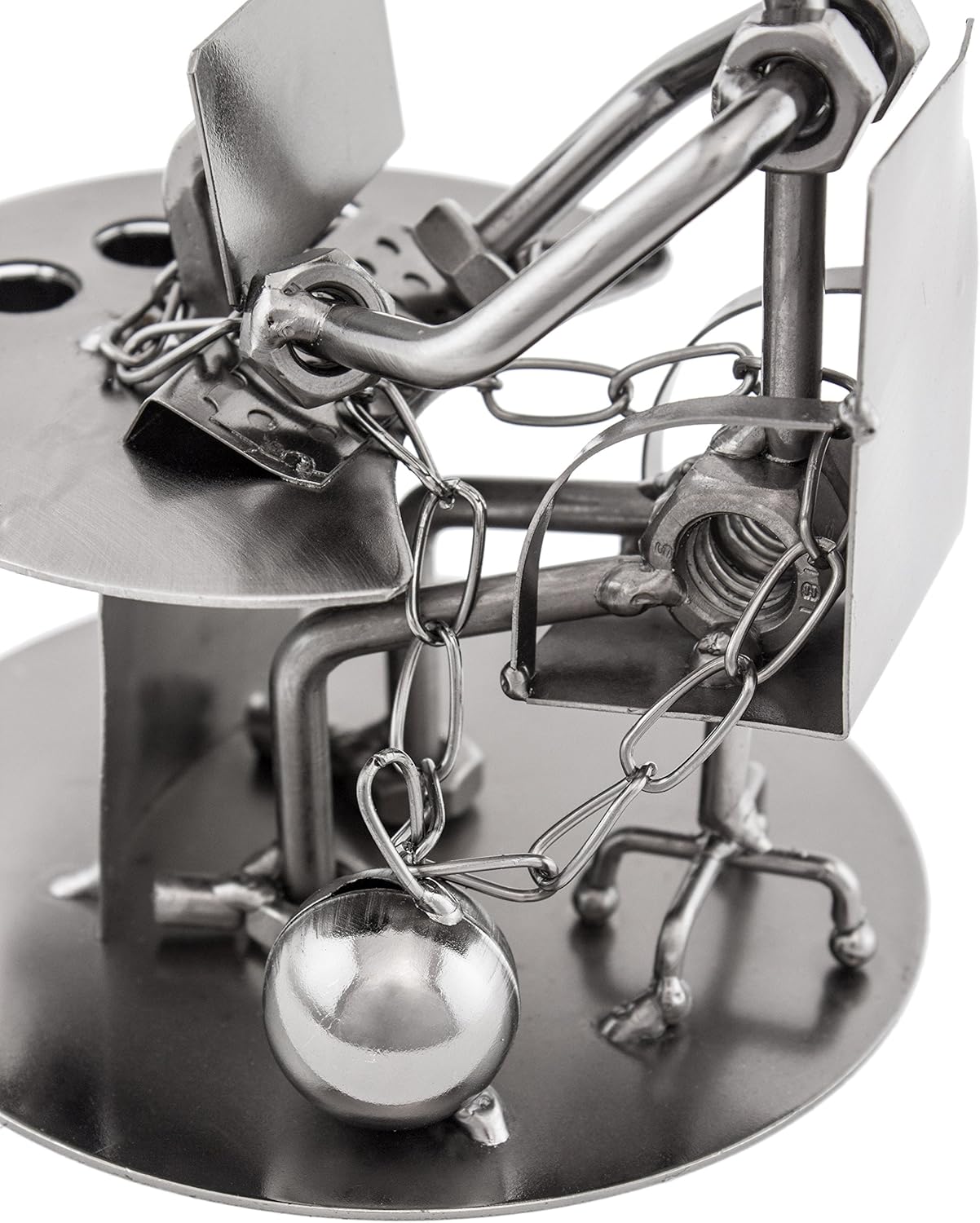 Brubaker Pen Holder Workaholic Metal Sculpture, Silver - Image 3