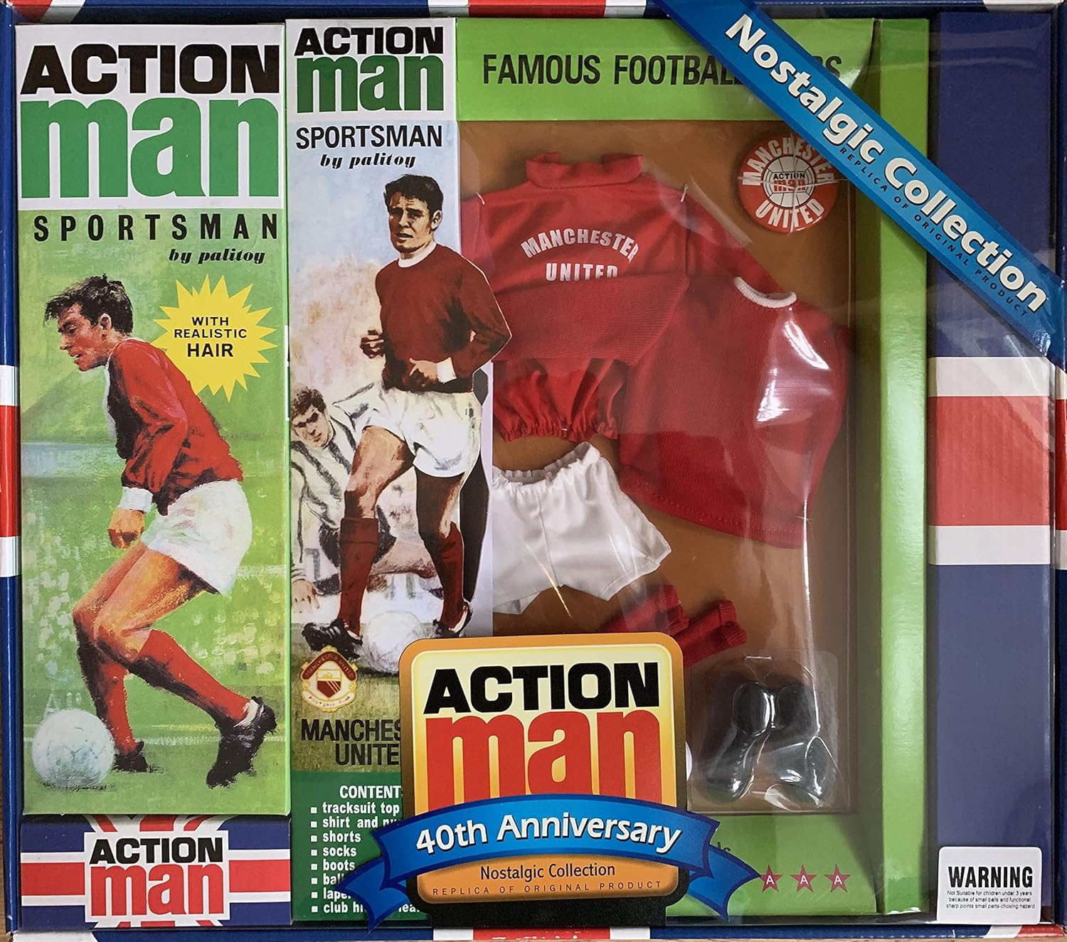 Vintage Action Man 40th Anniversary Nostalgic Collection Famous Football Clubs Manchester