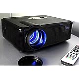 720P LED LCD Video Projector, Fugetek FG-857, Home Theater Cinema projector, Multi Inputs - 2-HDMI, 2-USB, 1280x800 Native Resolution, Black, Sleek Design, US Support & Warranty