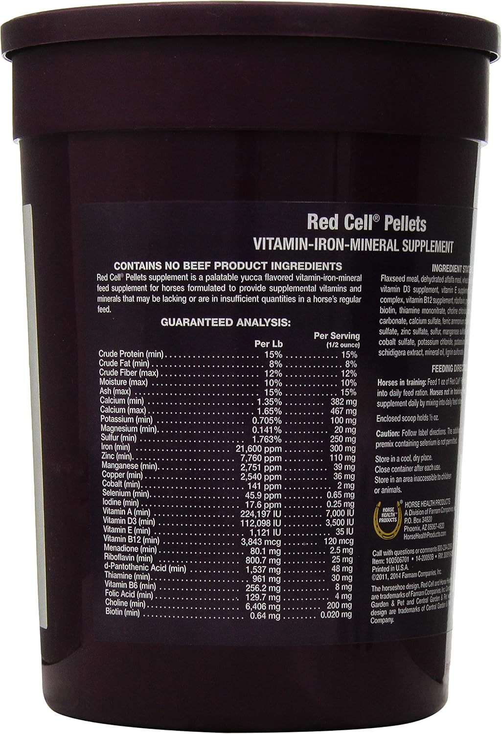 Horse Health Red Cell Pellets, 4 lbs : Gamo Pellets : Pet Supplies