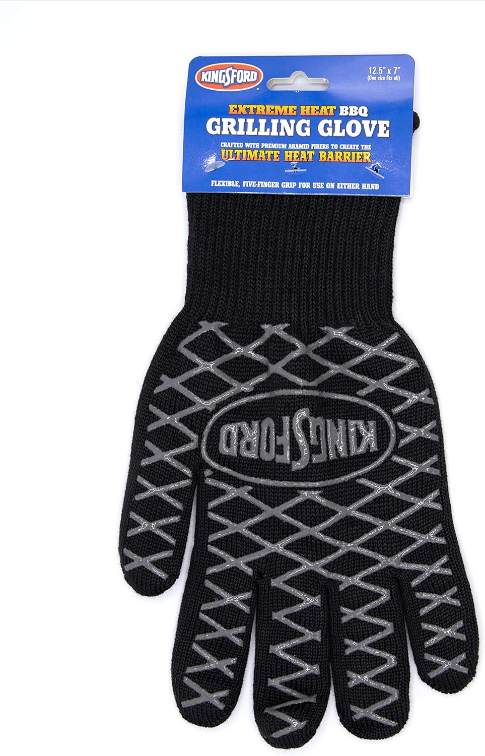 Kingsford Grilling BB0465 Extreme Heat BBQ Grilling Glove, The Ultimate Barrier, Black