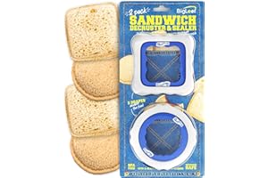 BIGLEEF Uncrustable Maker - Sandwich Cutter and Sealer - PBJ Sandwich Cutter for Kids Lunch - Make & Freeze DIY Pocket Minis - Homemade Uncrustables Sandwich Maker - Crustless Bread Sandwich Decruster 2 Pack