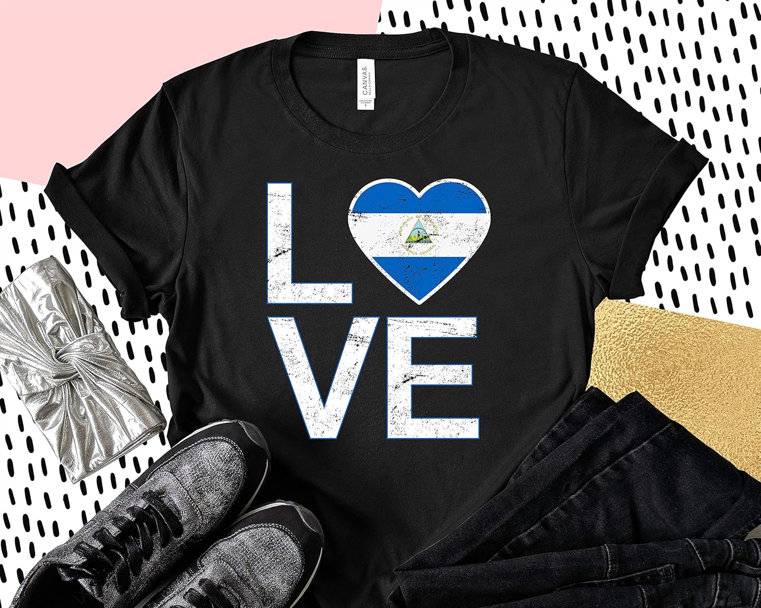 ... Pride Flag Love Nicaragua T-shirt Amazon.com: Nicaraguan