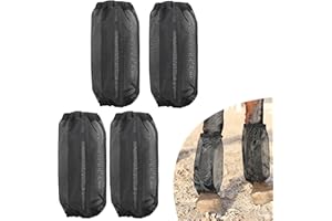 HackFond Equine Protective Mesh Leggings & Fly Boots Breathable UV Protection, Non-Slip Fit, Set of 4 (Black)