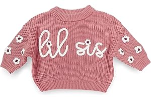 Famitrendz Big Sis Lil Sis Sweater - Big Sister Little Sister Matching Outfits Baby Girl Knit Sweater Fall Clothes