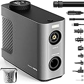 HOTO Air Pump Master, Portable Cordless Tire Inflator, Electric Air Pump with 9 Pump Modes, 12V DC Car Connector for Car, Bik