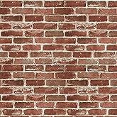 Hopeak Red Brick Wallpaper Self-Adhesive Peel and Stick Wallpaper Waterproof and Removable Good for Home Decoration and Furniture Renovation 17.5 x 118 Inch