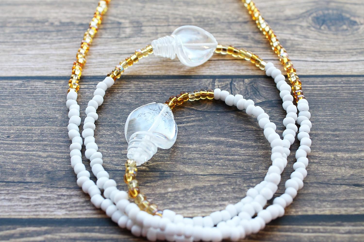 crystal belly beads