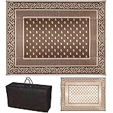 SAND MINE Reversible Mats, Plastic Straw Rug, Modern Area Rug, Large Floor Mat and Rug for Outdoors, RV, Patio, Backyard, Dec
