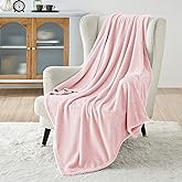 Bedsure GentleSoft Fleece Blanket Twin Size Pink - 300GSM Lightweight Plush Fuzzy Cozy Soft Valentines Blanket for Bed, Sofa, Couch, Travel, Camping, 60x80 inches