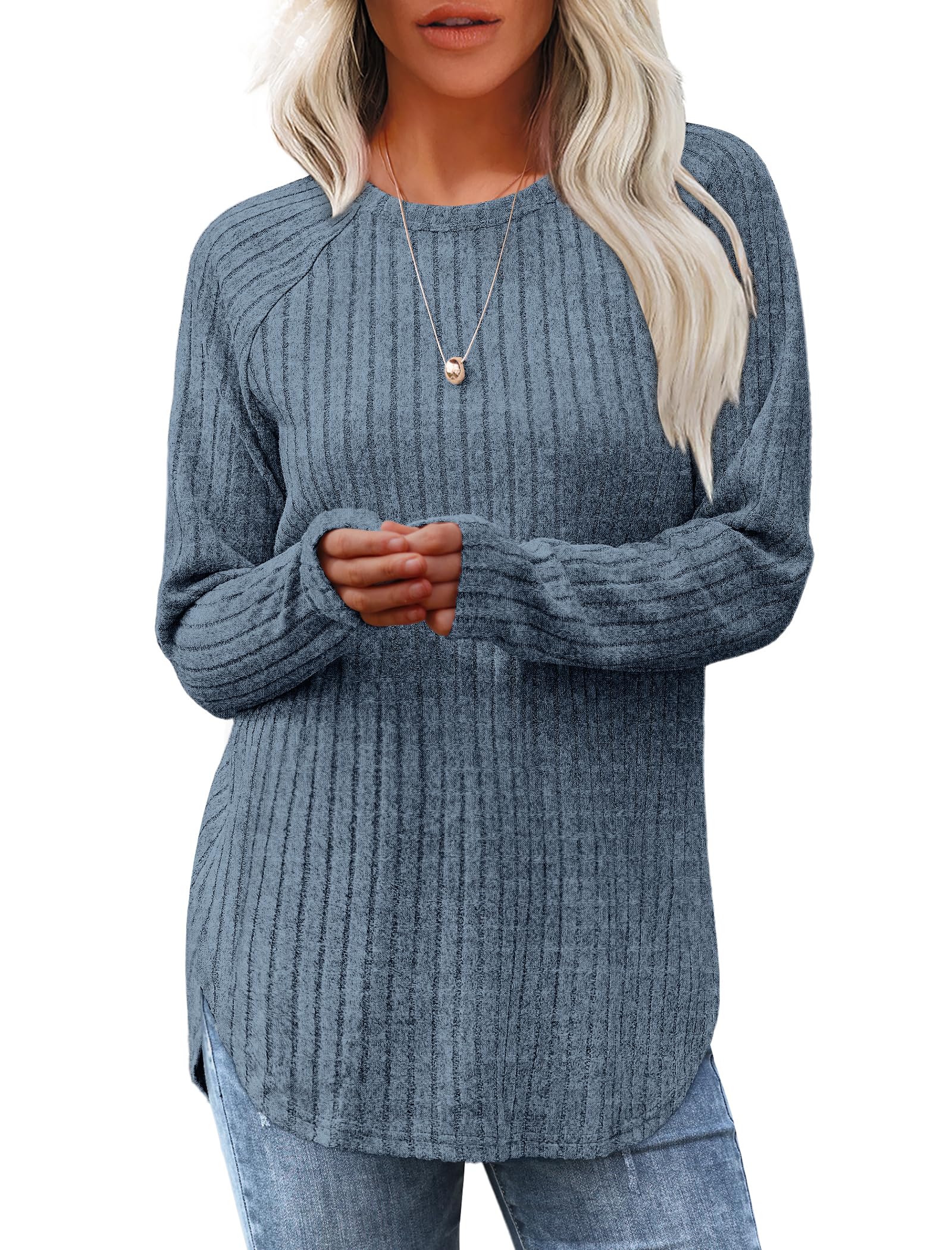 Saloogoe Long Sleeve Shirts for Women Lightweight