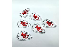 ANZHENGRQ 6Pcs Rugby Fans Favorite Team Logo Embroidered Patch for Chiefs, Iron on or Sew on Patch Applique for Clothes, Dress, Hat, Jeans, DIY Accessories (002)