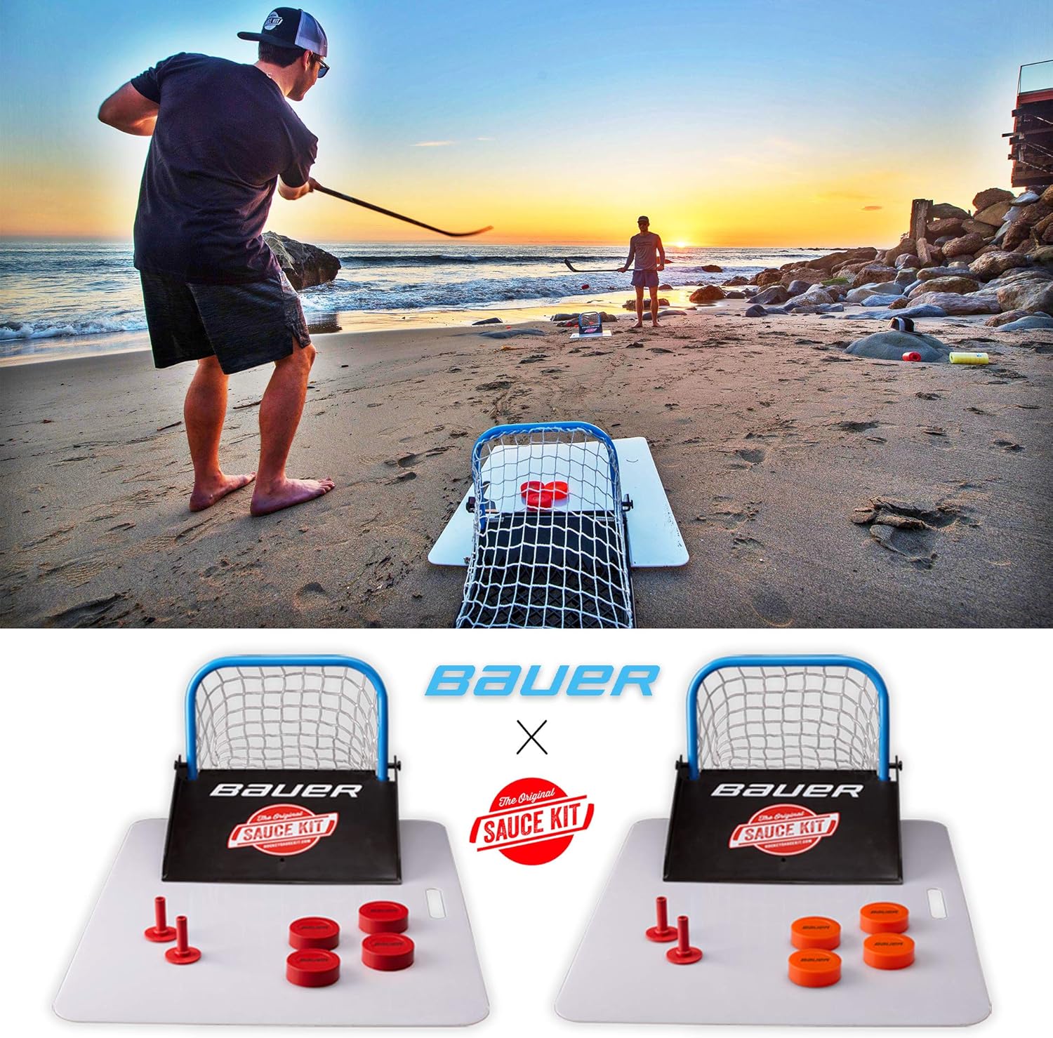 Bauer Deluxe Hockey Sauce Kit The Original Games, Training & Trick Shot Kit: Toys & Games