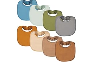 Tiny Twinkle 8 Pack Baby Bibs for Drooling and Teething – Waterproof & Absorbent Bibs for Baby Girl & Boy, Machine Washable Infant Bib Set for Newborns and Toddlers (Boy Set 8-Pack)