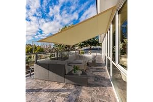 MEKKAPRO Sun Shade Sail 6' x 10' - UV Blocking Outdoor Shades for Patio, Porch, Garden, Balcony - Shade Canopy - 6x10 Ft (1.8x3 m) Size, Includes Installation String