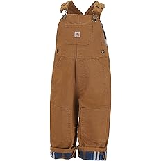 Carhartt Baby Boys' Canvas Overall Flannel Lined