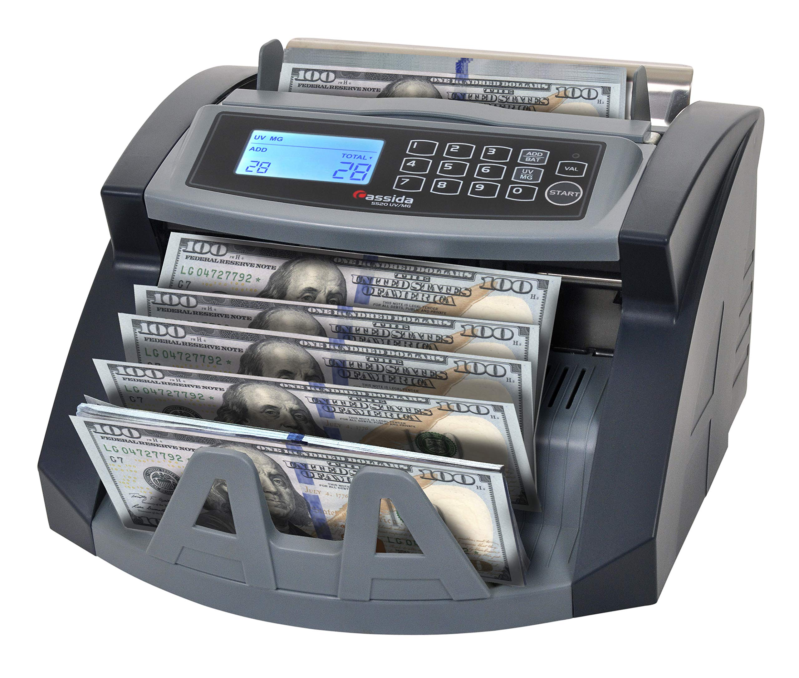 Money Bill Counter Professional UV Currency Cash Counting Machine Bank