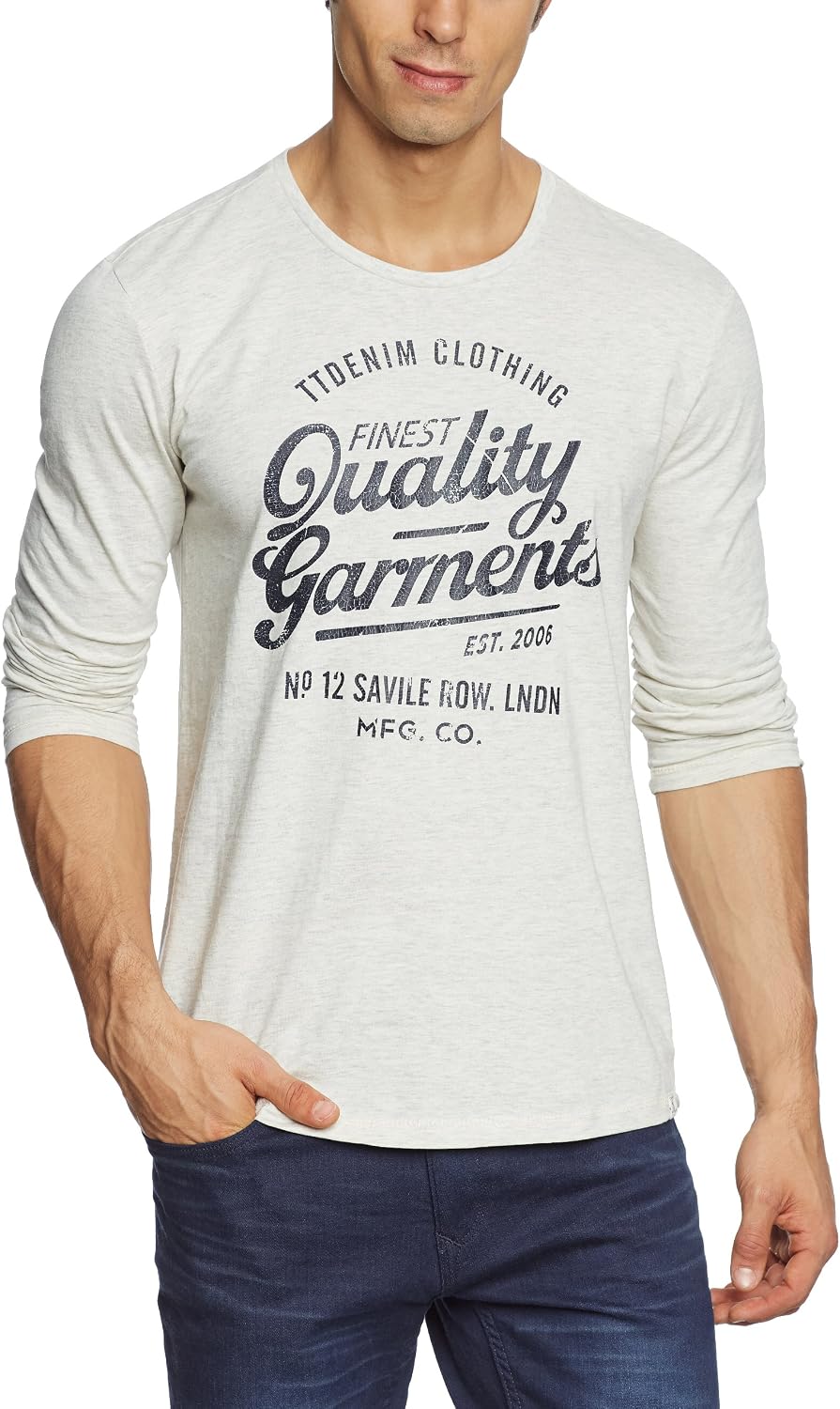 TOM TAILOR Denim – Langes Herren-Shirt Im Relaxed Fit, Nachhaltig & Lässig