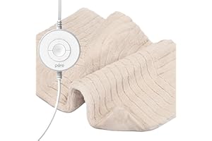 Pure Enrichment PureRadiance Luxury Heating Pad for Cramps, Back, Neck, & Shoulder Pain Relief, Patented Design, Soft Faux Fur & Micromink, 6 Heat Settings, Machine Washable, 12”x24” (Golden Sands)