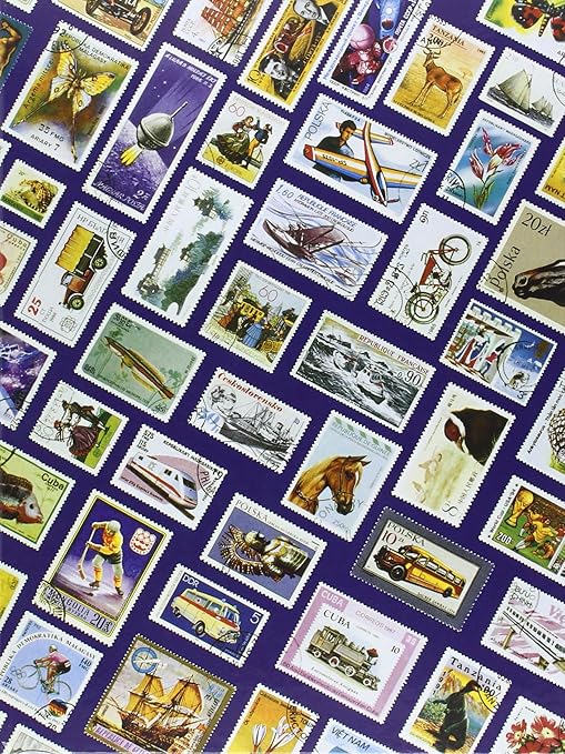 Leuchtturm Briefmarken-Sammel-Album, Einsteckbuch Hobby DIN A4, 16 weiße Seiten, unwattierter Einband, blau