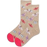 Hot Sox Women's Moth Socks 1 Pair, Hemp Heather, Women's 9-11 Shoe
