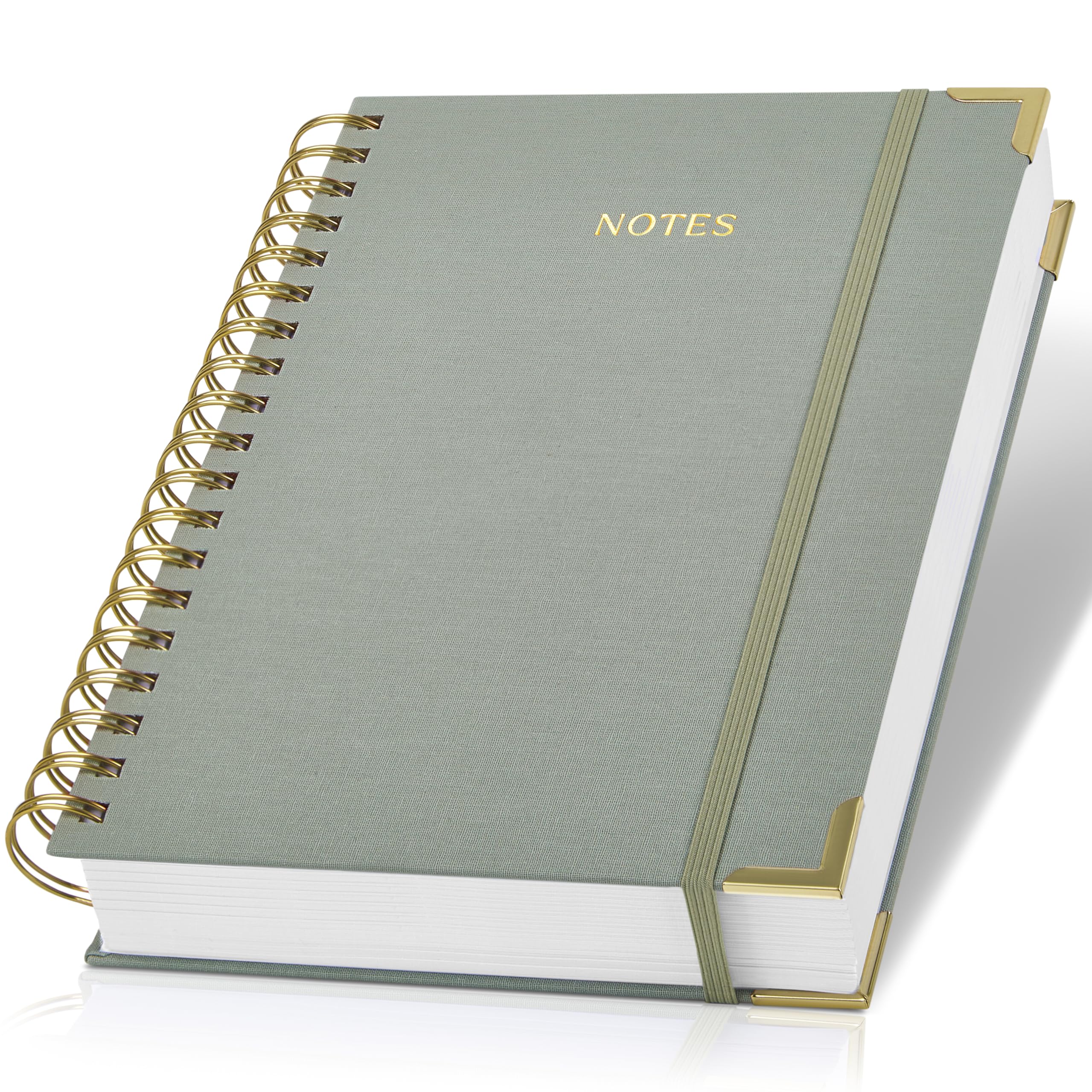 Aesthetic Thick Spiral Notebook Journal For Women in B5 Format - Modern Linen Hardcover College Ruled Note Book With 300 Lined Pages - Perfect For Writing And Staying Organized at Work or School