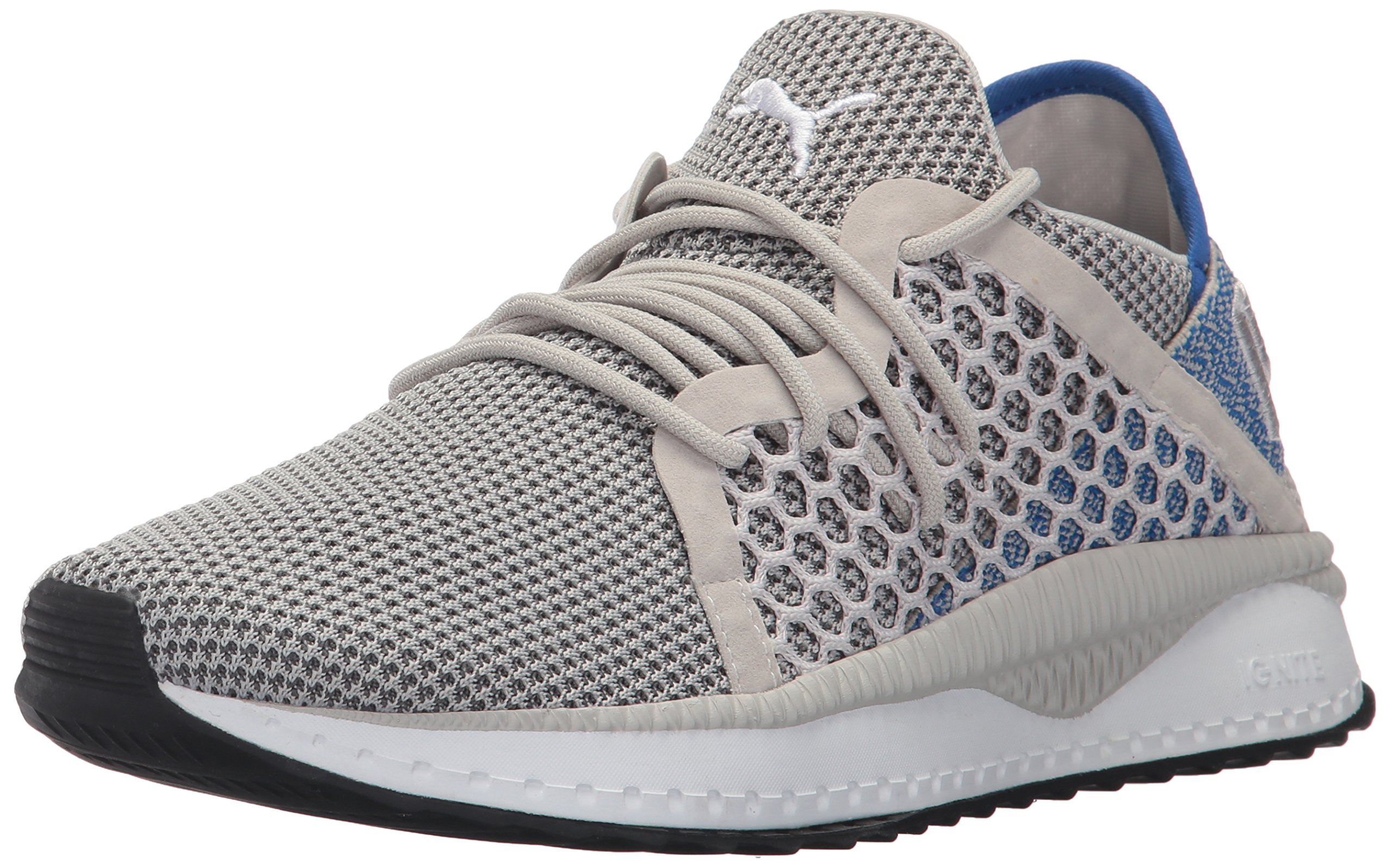 PUMA Men's Tsugi Netfit Sneaker, Gray Violet-Lapis Blue White