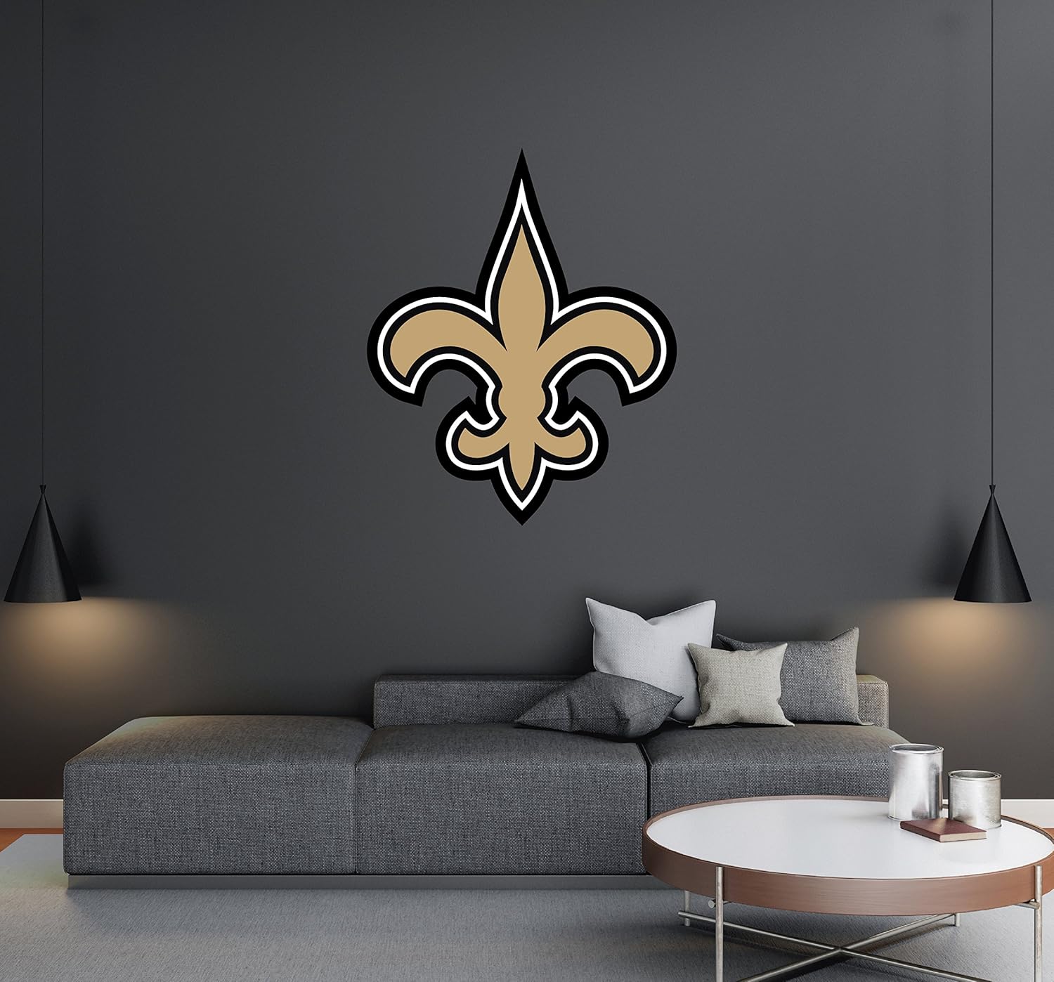 New Orleans Saints Football Team Logo Wall Decal Removable Reusable For Home Bedroom Wide 20 X24 Height