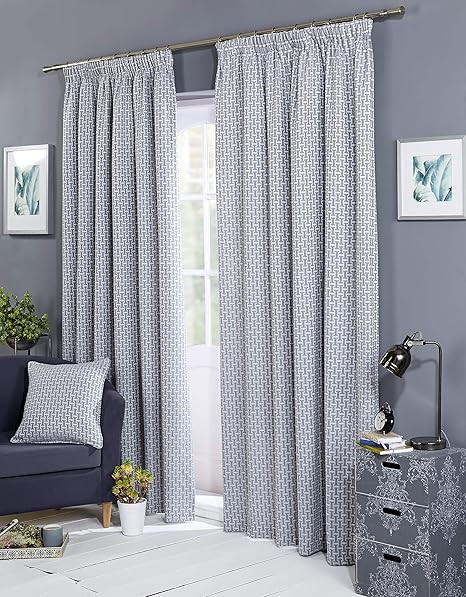 Ravali Modern Faux Wool Pencil Pleat Tape Top Curtains Soft Touch