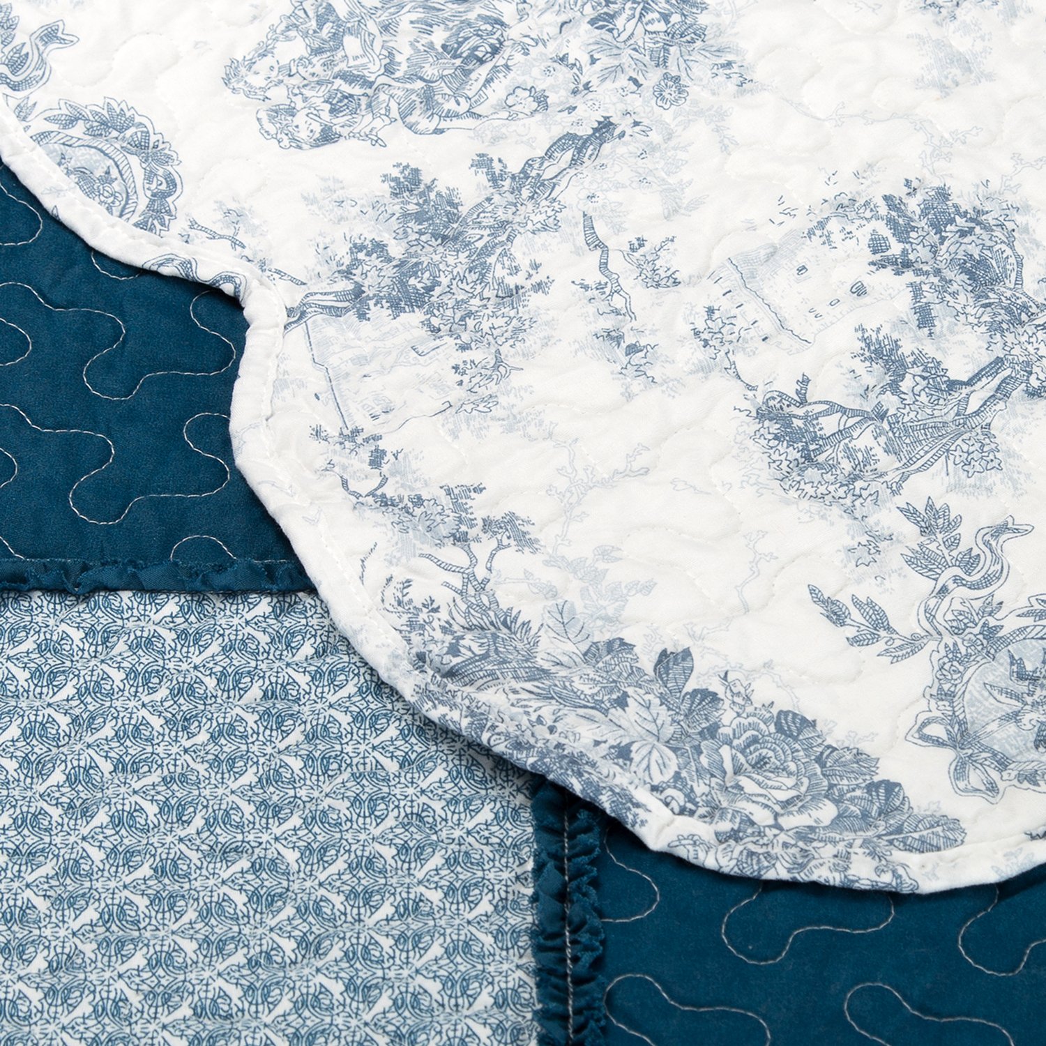 Printed Quilt Coverlet Set Full/Queen Size(90\