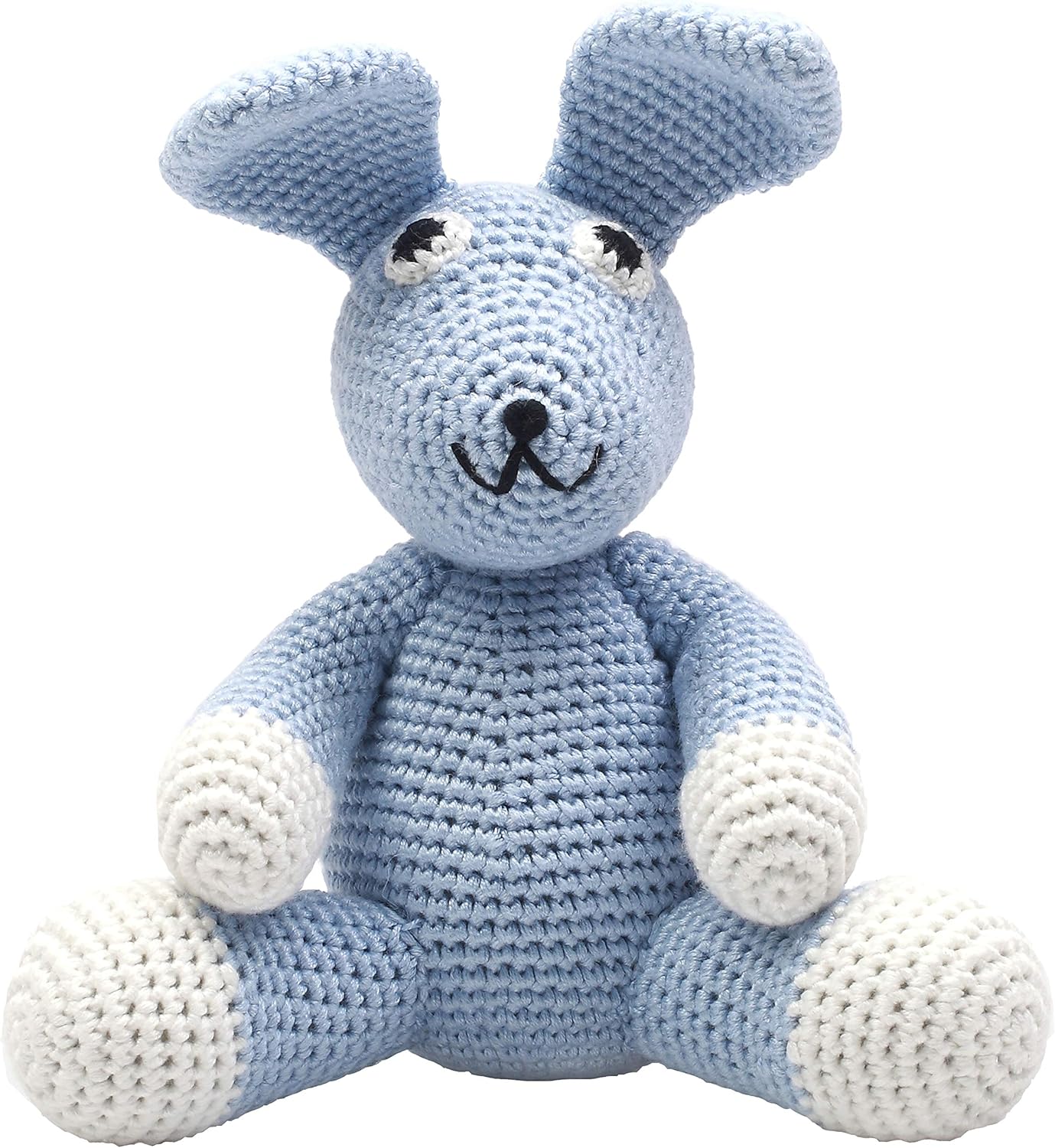 NatureZOO Kinderwagenanhänger Dunkelblaues Einhorn - Handgehäkelt Aus Bambusgarn