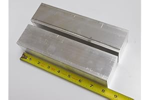 STONER METALS 2 Pieces 2" X 2" Aluminum 6061 Square BAR 8" Long +.07"/-0 Solid T6511 New Mill Stock