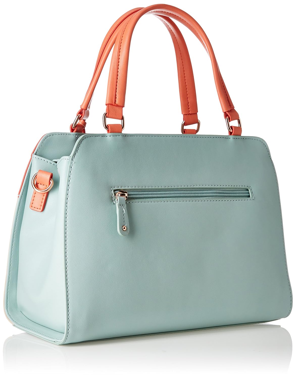 caprese norma women's satchel (peach, off-white and blue) ()