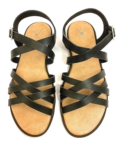 amazon black flat sandals