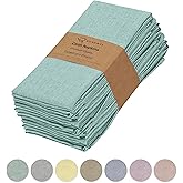 Ruvanti Cloth Napkins Set of 12, 18x18 Reusable Napkins Cloth Washable, Soft & Durable Table Napkin, Poly Cotton Fabric Dinner Napkins for Parties, Christmas, Thanksgiving, Weddings - Teal