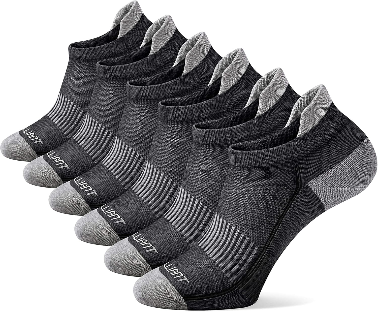 Athletic Running Socks,Bulliant Mens Ankle Socks Low Cut Cushioned For Men Women,Supportive and Moisture Taking: Clothing