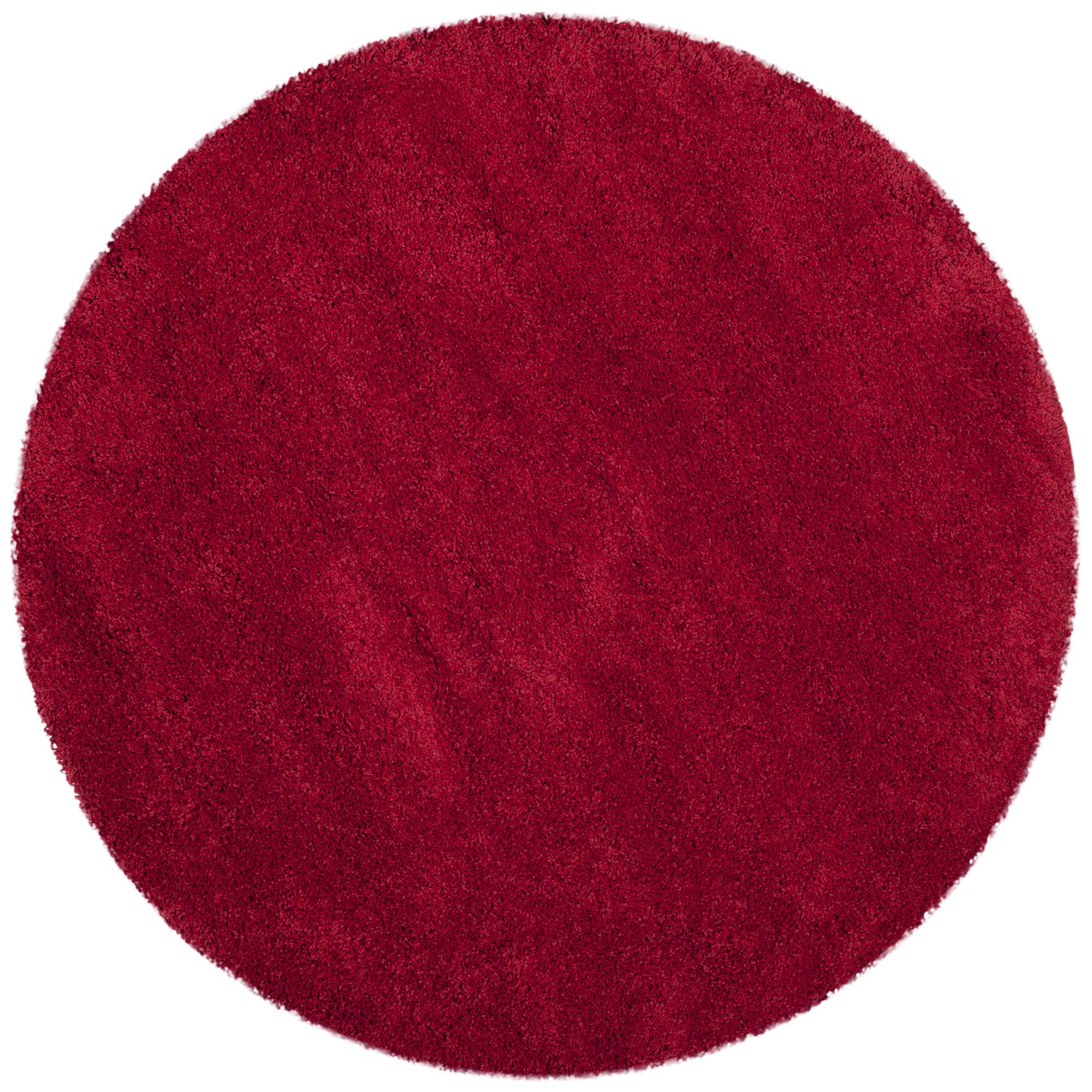 SAFAVIEH Milan Shag Collection 7' Round Red SG180