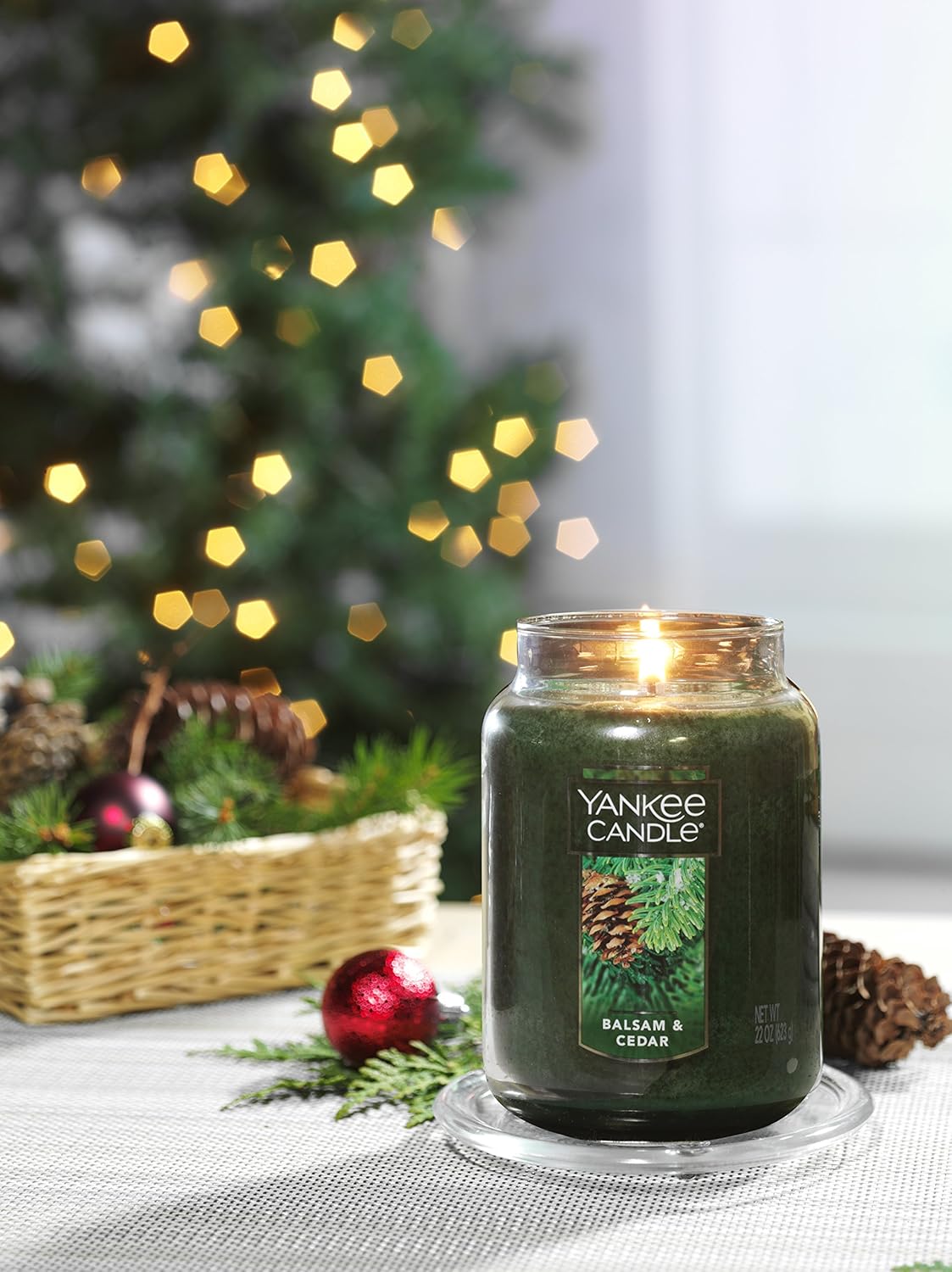 Yankee Candle Large Jar Candle Balsam & Cedar: Home & Kitchen