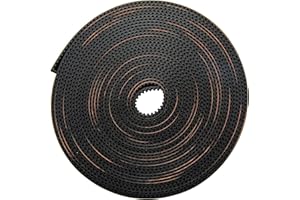 SHCEEC 2GT Open Timing Belt 10mm Width 2mm Pitch Non-Slip Rubber Fiberglass Open Belt for Prusa i3 3D Printer 5 Meters (16.4 Ft)