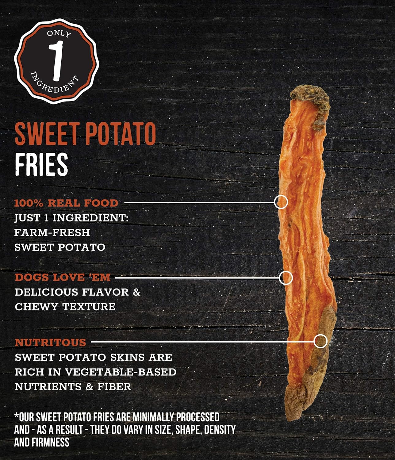 wholesome pride sweet potato fries dog treats