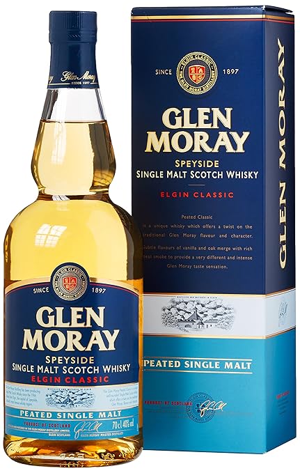Glen Moray Elgin Classic Peated Single Malt mit Geschenkverpackung (1 x 0.7 l)