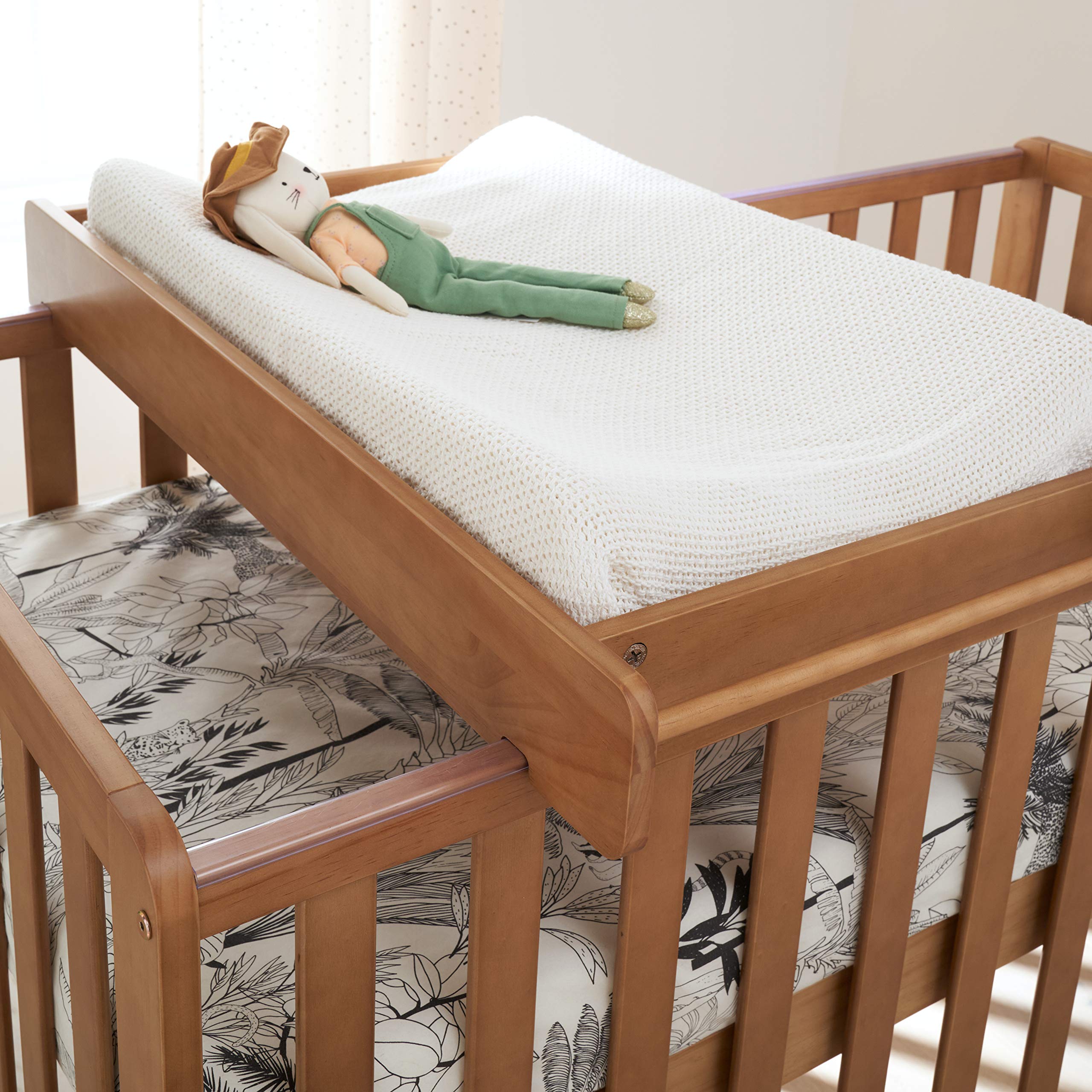rio cot bed with mattress and cot top changer